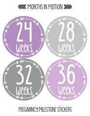 MONTHS IN MOTION Pregnancy Week By Week Belly Photo Stickers Baby Bump Maternity