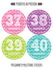 MONTHS IN MOTION Pregnancy Week By Week Belly Photo Stickers Baby Bump Maternity