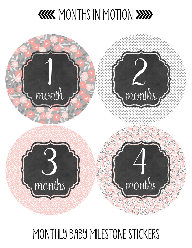 Baby Monthly Stickers | Greenery Botanical Baby Milestone Stickers | Boho  Newborn Boy or Girl Stickers | Eucalyptus Month Stickers for Baby Boy 