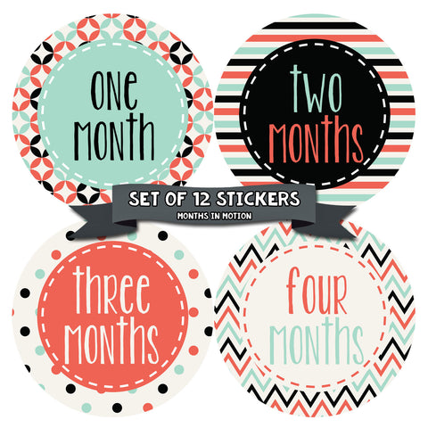 MONTHLY BABY PHOTO STICKERS FOR BABY GIRL MONTH MILESTONE