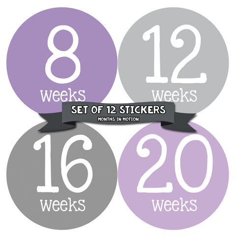 Months in Motion 901 Pregnancy Baby Bump Belly Stickers Maternity Week Sticker