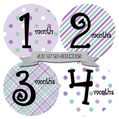 MONTHS IN MOTION Monthly Newborn Baby GIRL Milestone Stickers DELUXE SET