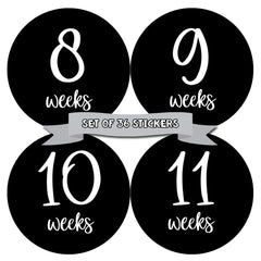 MONTHS IN MOTION Weekly Pregnancy Photo Prop Milestone Stickers DELUXE SET